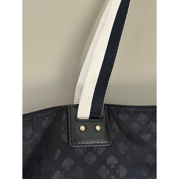 Kate Spade Rosemary All Play And No Work Fabric Tote Travel Collapsible Black - Picture 5 of 12